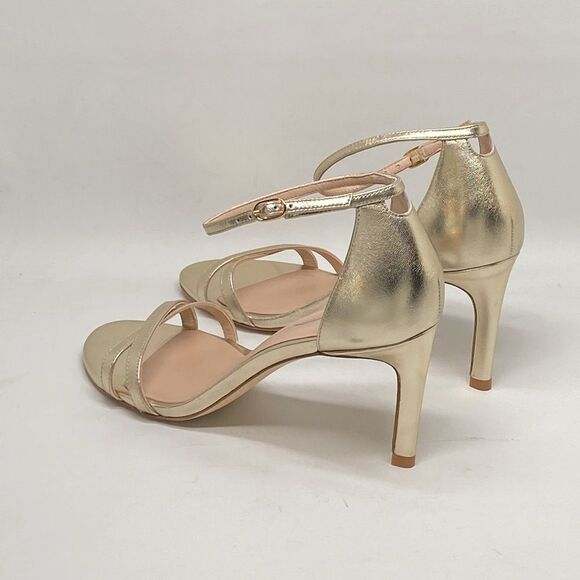 Stuart Weitzman Metallic Leather Sandals size 7 - Picture 7 of 12